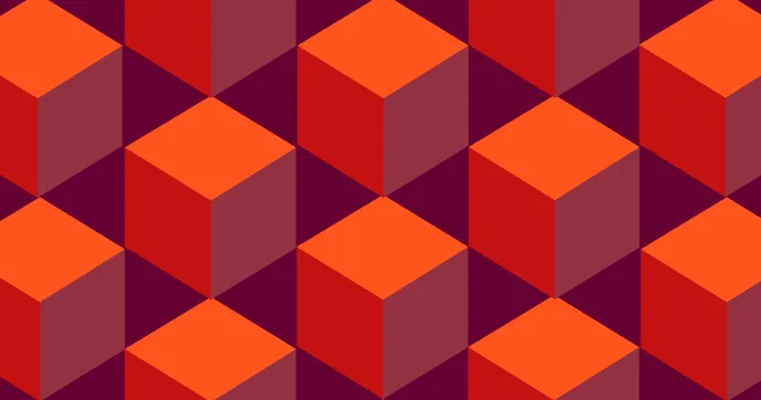 Orange isometric cube pattern